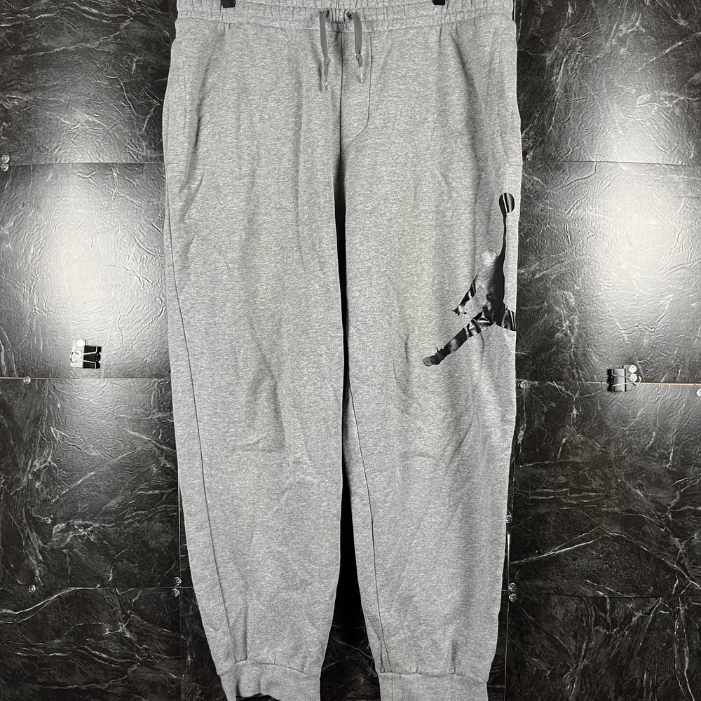 Jordan Nike Men's Grey Fleece Sweatpants Jogger Large